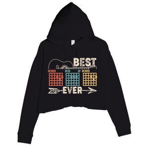 Guitarist Chords Best Dad Ever Crop Fleece Hoodie