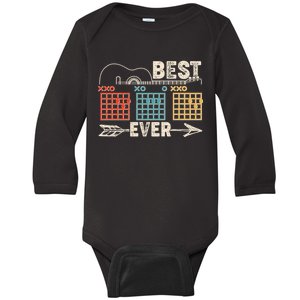 Guitarist Chords Best Dad Ever Baby Long Sleeve Bodysuit