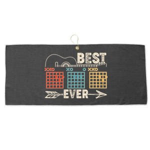 Guitarist Chords Best Dad Ever Large Microfiber Waffle Golf Towel