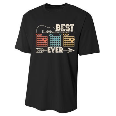 Guitarist Chords Best Dad Ever Performance Sprint T-Shirt