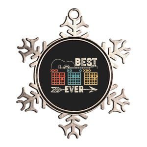 Guitarist Chords Best Dad Ever Metallic Star Ornament