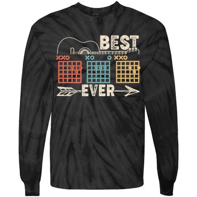 Guitarist Chords Best Dad Ever Tie-Dye Long Sleeve Shirt