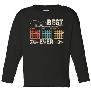 Guitarist Chords Best Dad Ever Toddler Long Sleeve Shirt