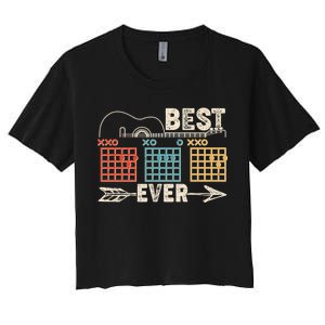 Guitarist Chords Best Dad Ever Women's Crop Top Tee