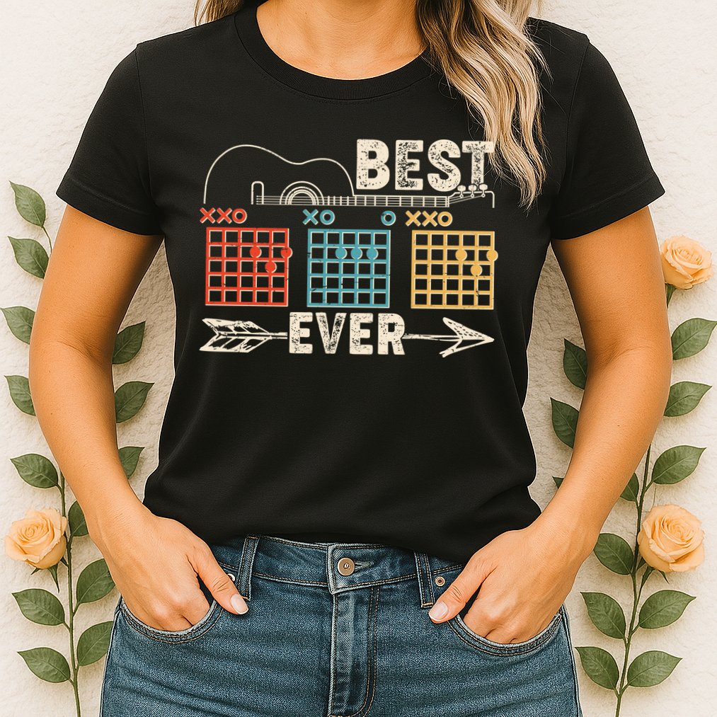 Guitarist Chords Best Dad Ever Womens T-Shirt