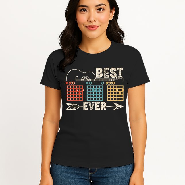 Guitarist Chords Best Dad Ever Womens T-Shirt