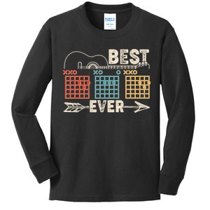 Guitarist Chords Best Dad Ever Kids Long Sleeve Shirt