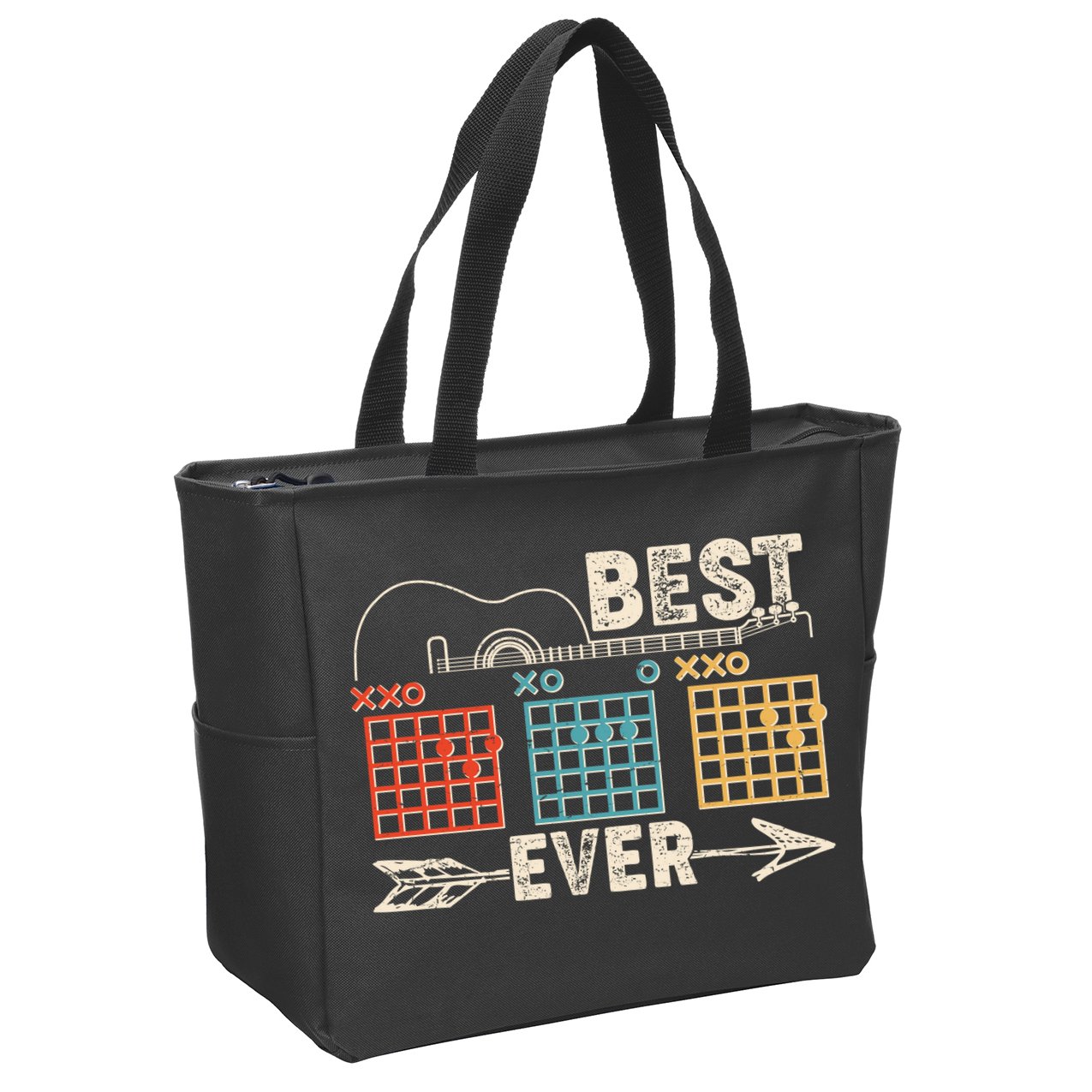 Guitarist Chords Best Dad Ever Zip Tote Bag