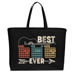 Guitarist Chords Best Dad Ever Cotton Canvas Jumbo Tote