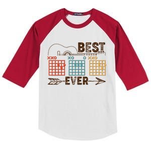 Guitarist Chords Best Dad Ever Kids Colorblock Raglan Jersey