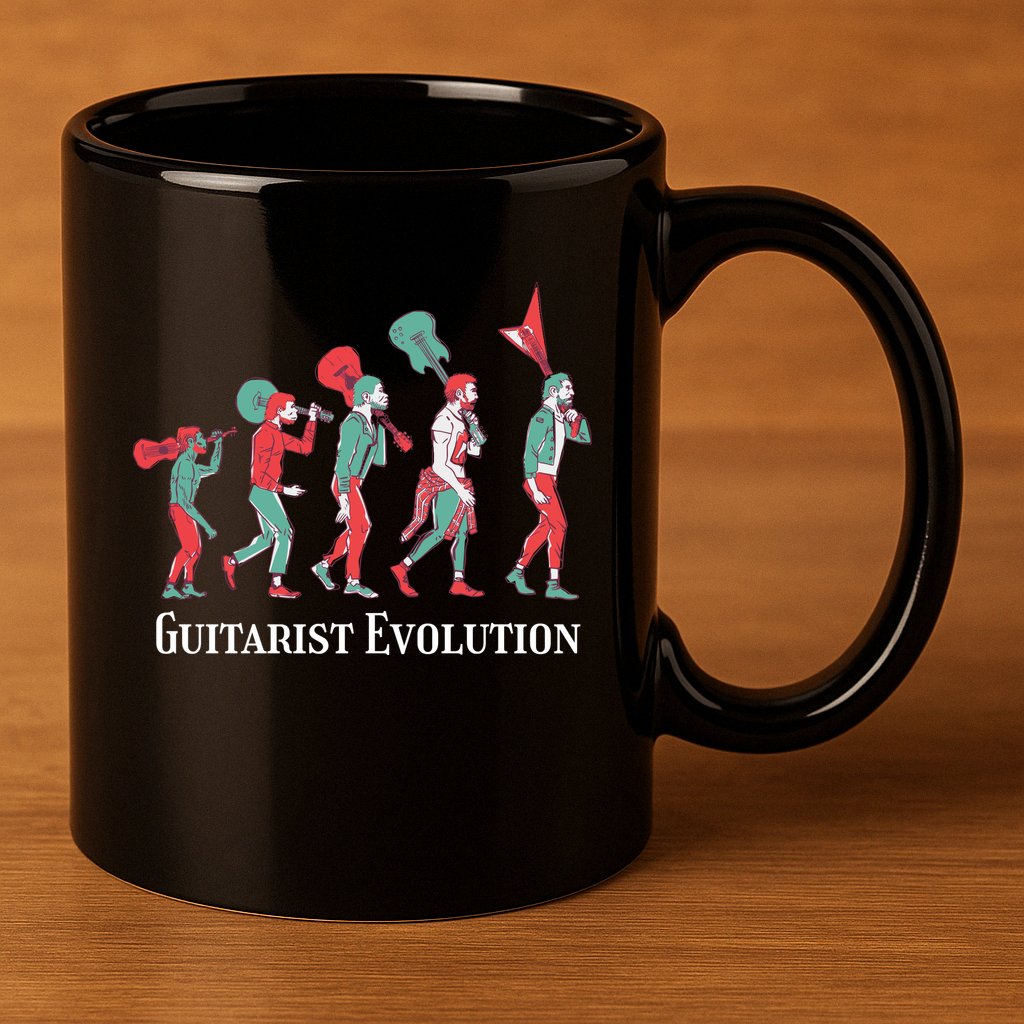 Guitarist Evolution 11oz C Handle Ceramic Mug