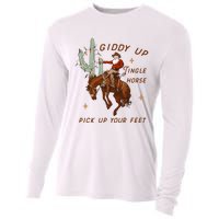 Giddy Up Jingle Horse Pick Up Your Feet Cooling Performance Long Sleeve Crew