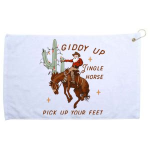 Giddy Up Jingle Horse Pick Up Your Feet Grommeted Golf Towel