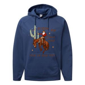 Giddy Up Jingle Horse Pick Up Your Feet Cowboy Santa Xmas  Performance Fleece Hoodie