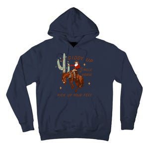 Giddy Up Jingle Horse Pick Up Your Feet Cowboy Santa Xmas  Tall Hoodie