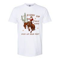 Giddy Up Jingle Horse Pick Up Your Feet Cowboy Santa Xmas  Softstyle CVC T-Shirt