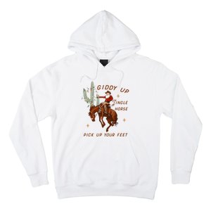 Giddy Up Jingle Horse Pick Up Your Feet Cowboy Santa Xmas  Hoodie