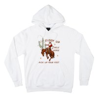 Giddy Up Jingle Horse Pick Up Your Feet Cowboy Santa Xmas  Hoodie