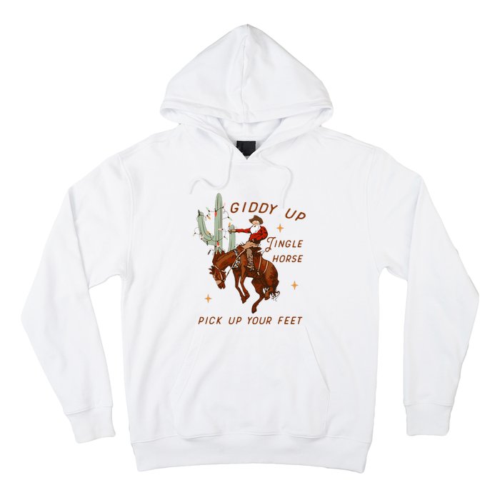 Giddy Up Jingle Horse Pick Up Your Feet Cowboy Santa Xmas  Hoodie