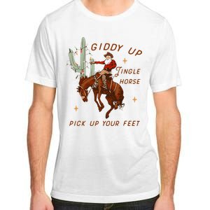 Giddy Up Jingle Horse Pick Up Your Feet Cowboy Santa Xmas  Adult ChromaSoft Performance T-Shirt