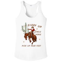 Giddy Up Jingle Horse Pick Up Your Feet Cowboy Santa Xmas  Ladies PosiCharge Competitor Racerback Tank