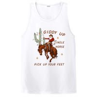 Giddy Up Jingle Horse Pick Up Your Feet Cowboy Santa Xmas  PosiCharge Competitor Tank