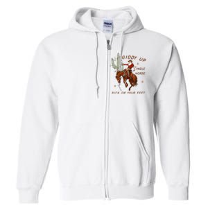 Giddy Up Jingle Horse Pick Up Your Feet Cowboy Santa Xmas  Full Zip Hoodie