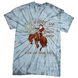 Giddy Up Jingle Horse Cowboy Cowgirl Western Christmas Tie-Dye T-Shirt