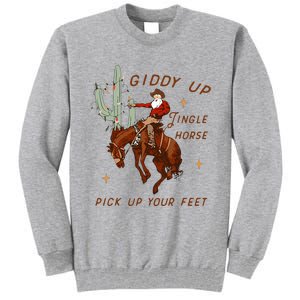 Giddy Up Jingle Horse Cowboy Cowgirl Western Christmas Tall Sweatshirt