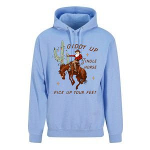 Giddy Up Jingle Horse Cowboy Cowgirl Western Christmas Unisex Surf Hoodie