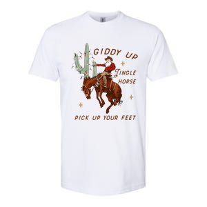 Giddy Up Jingle Horse Cowboy Cowgirl Western Christmas Softstyle CVC T-Shirt