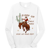 Giddy Up Jingle Horse Cowboy Cowgirl Western Christmas Long Sleeve Shirt