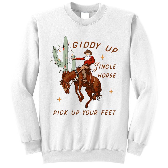 Giddy Up Jingle Horse Cowboy Cowgirl Western Christmas Sweatshirt