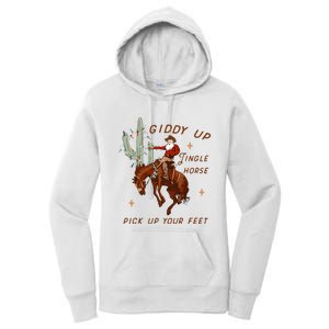 Giddy Up Jingle Horse Cowboy Cowgirl Western Christmas Women's Pullover Hoodie