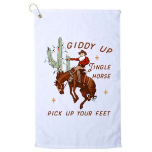 Giddy Up Jingle Horse Cowboy Cowgirl Western Christmas Platinum Collection Golf Towel