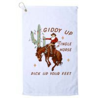 Giddy Up Jingle Horse Cowboy Cowgirl Western Christmas Platinum Collection Golf Towel