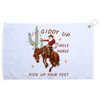 Giddy Up Jingle Horse Cowboy Cowgirl Western Christmas Grommeted Golf Towel