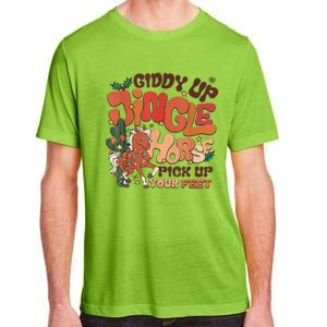 Giddy Up Jingle Horse Pick Up Your Feet Howdy Christmas Gift Adult ChromaSoft Performance T-Shirt