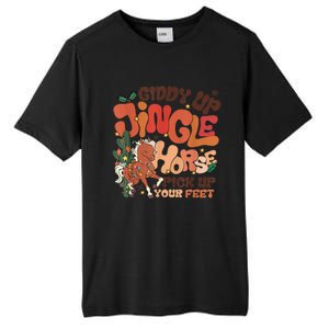 Giddy Up Jingle Horse Pick Up Your Feet Howdy Christmas Gift Tall Fusion ChromaSoft Performance T-Shirt