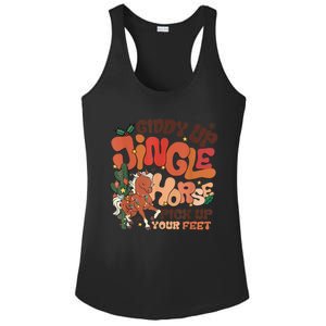 Giddy Up Jingle Horse Pick Up Your Feet Howdy Christmas Gift Ladies PosiCharge Competitor Racerback Tank