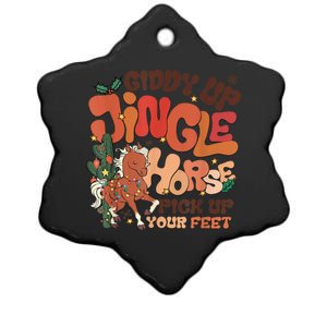 Giddy Up Jingle Horse Pick Up Your Feet Howdy Christmas Gift Ceramic Star Ornament