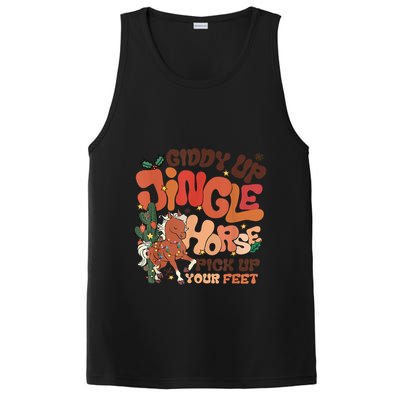 Giddy Up Jingle Horse Pick Up Your Feet Howdy Christmas Gift PosiCharge Competitor Tank
