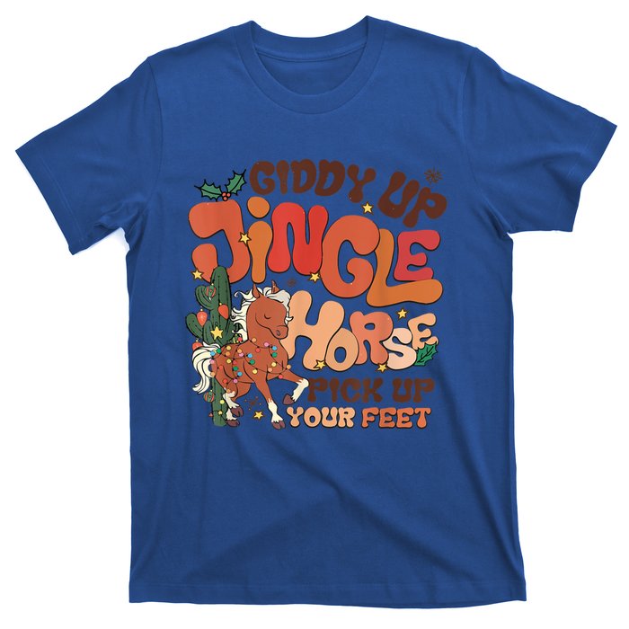 Giddy Up Jingle Horse Pick Up Your Feet Howdy Christmas Gift T-Shirt