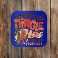 Giddy Up Jingle Horse Pick Up Your Feet Howdy Christmas Gift Coaster