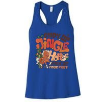 Giddy Up Jingle Horse Pick Up Your Feet Howdy Christmas Gift Women's Racerback Tank