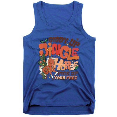 Giddy Up Jingle Horse Pick Up Your Feet Howdy Christmas Gift Tank Top