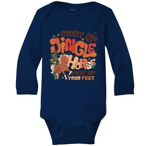 Giddy Up Jingle Horse Pick Up Your Feet Howdy Christmas Gift Baby Long Sleeve Bodysuit