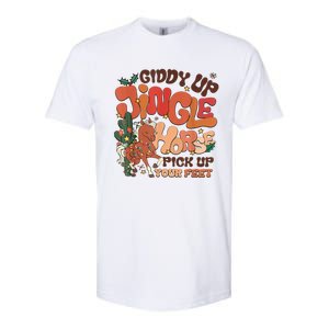 Giddy Up Jingle Horse Pick Up Your Feet Howdy Christmas Gift Softstyle CVC T-Shirt