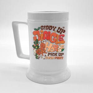 Giddy Up Jingle Horse Pick Up Your Feet Howdy Christmas Gift Beer Stein