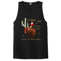 Giddy Up Jingle Horse Pick Up Your Feet Cowboy Santa Cactus PosiCharge Competitor Tank